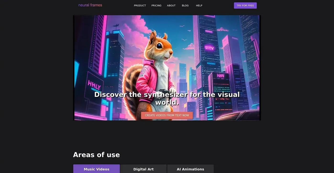 Screenshot of Neural Frames