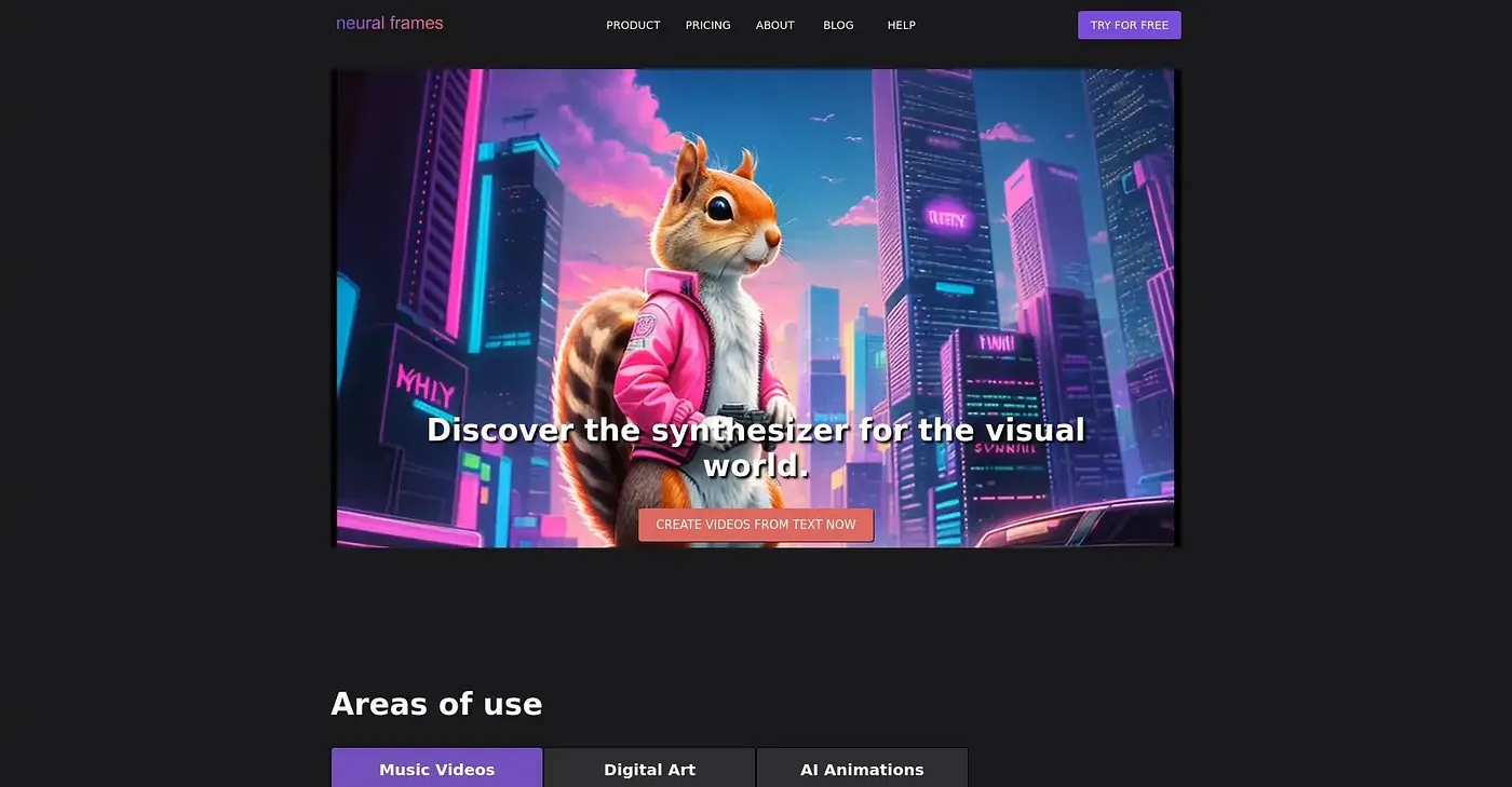Screenshot of Neural Frames