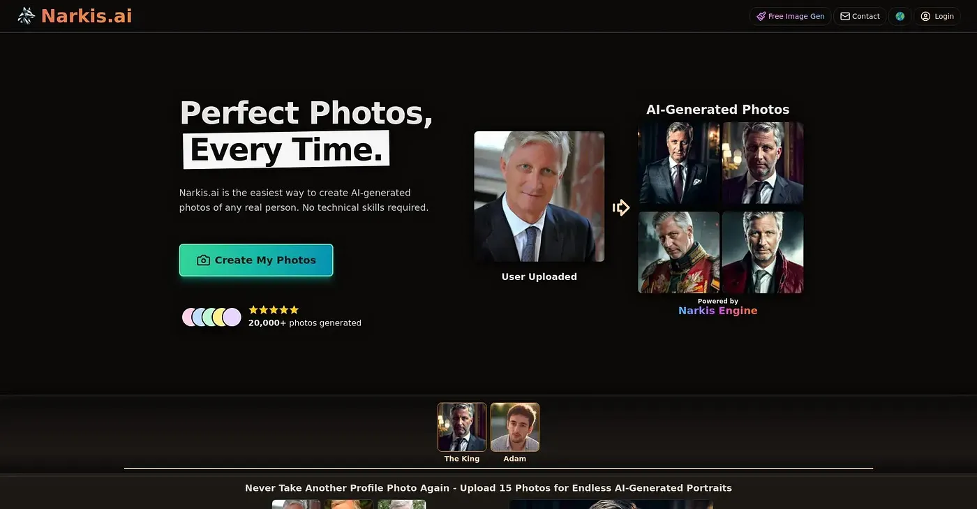 Screenshot of Narkis AI