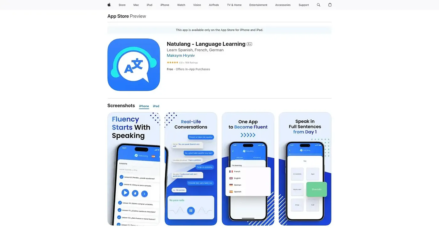 Screenshot of Natulang
