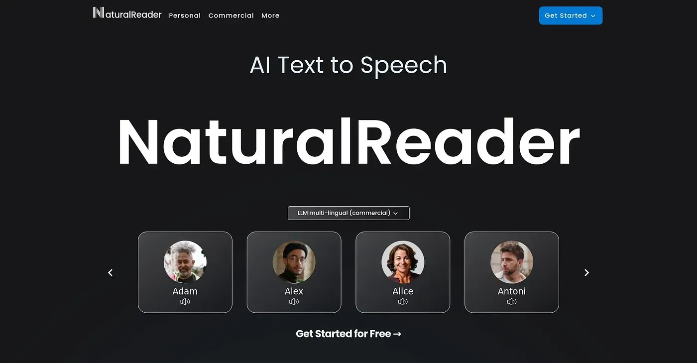 Screenshot of Natural Readers