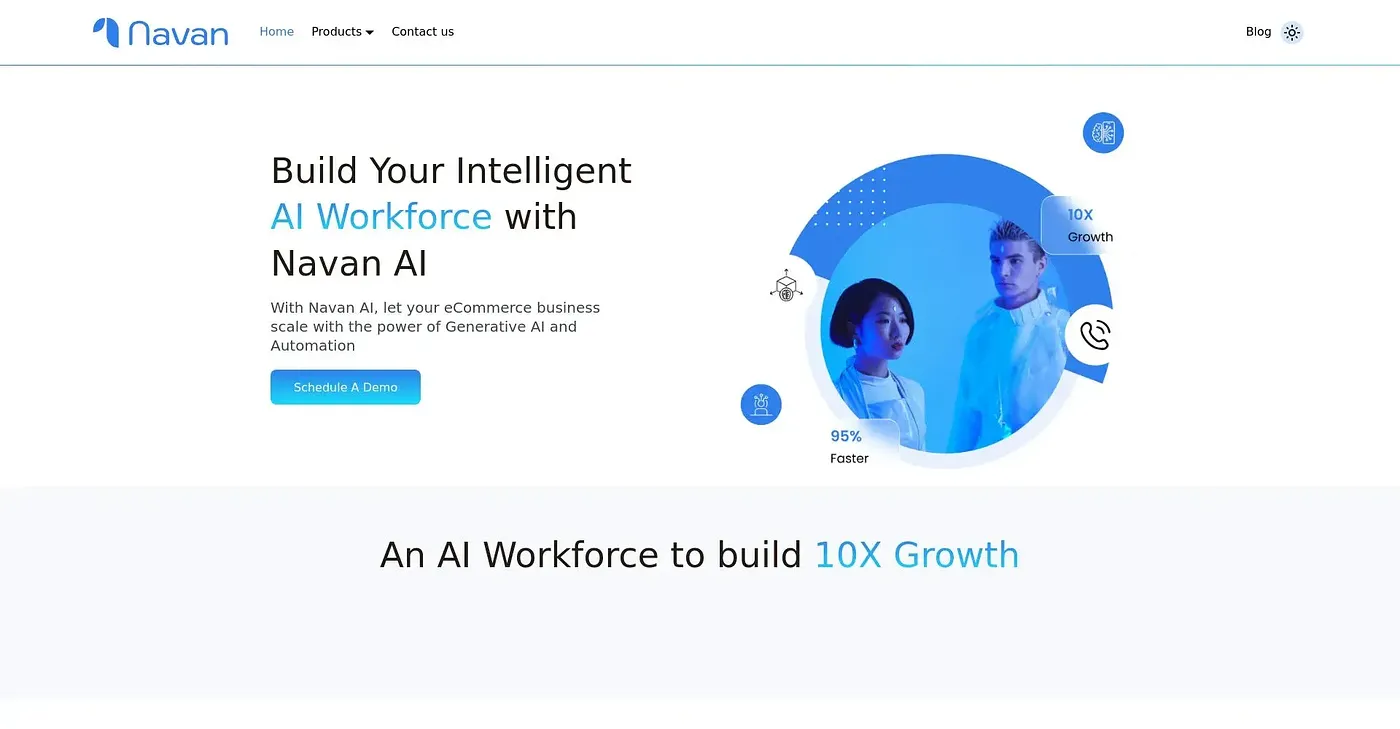 Screenshot of Navan AI