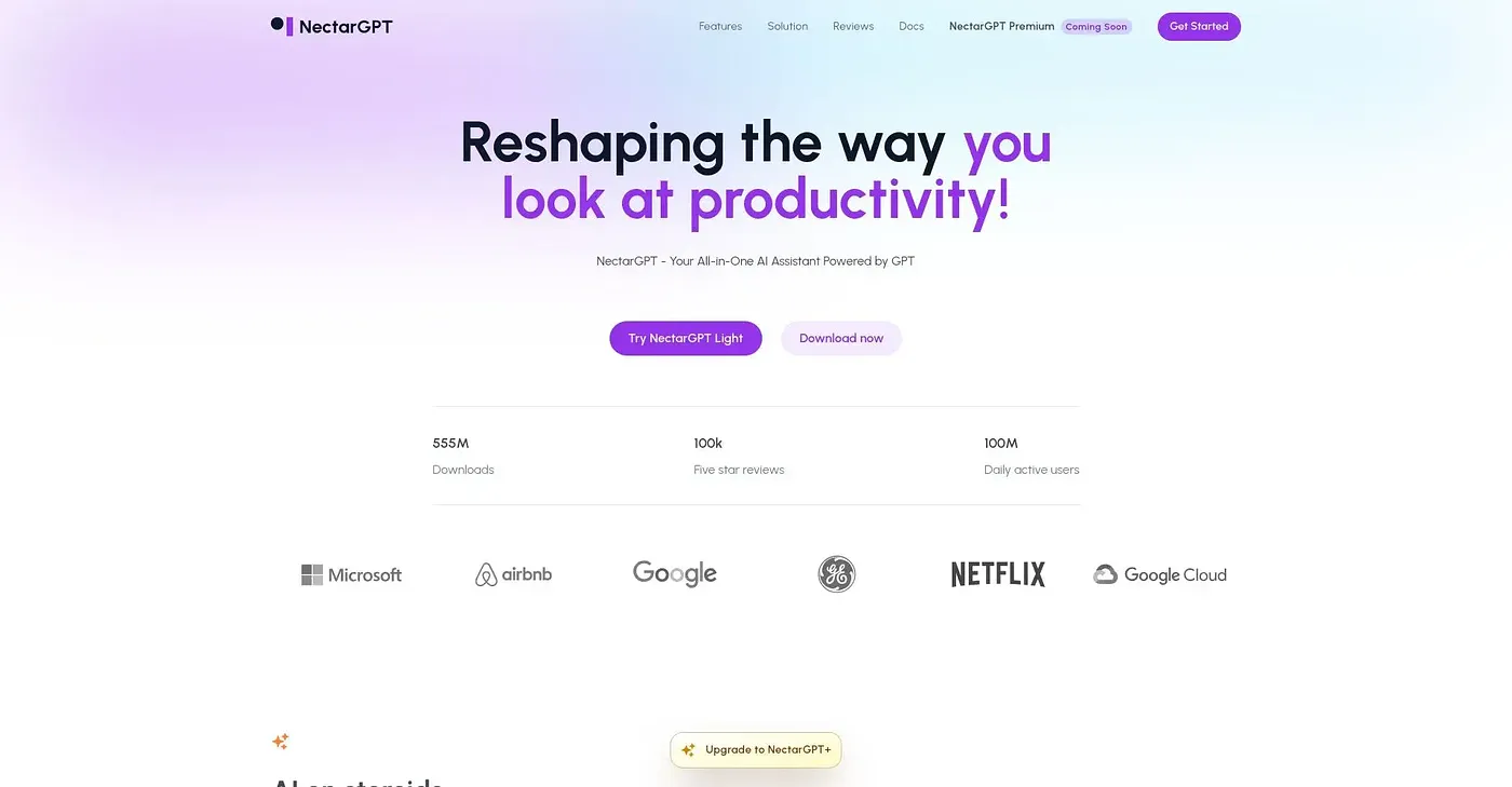 Screenshot of NectarGPT Chrome Extension