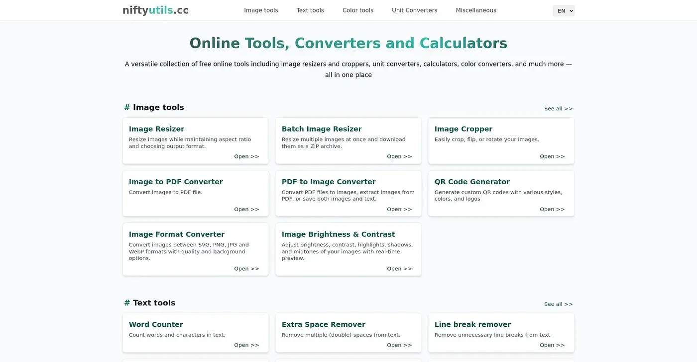 Screenshot of Nifty Utils