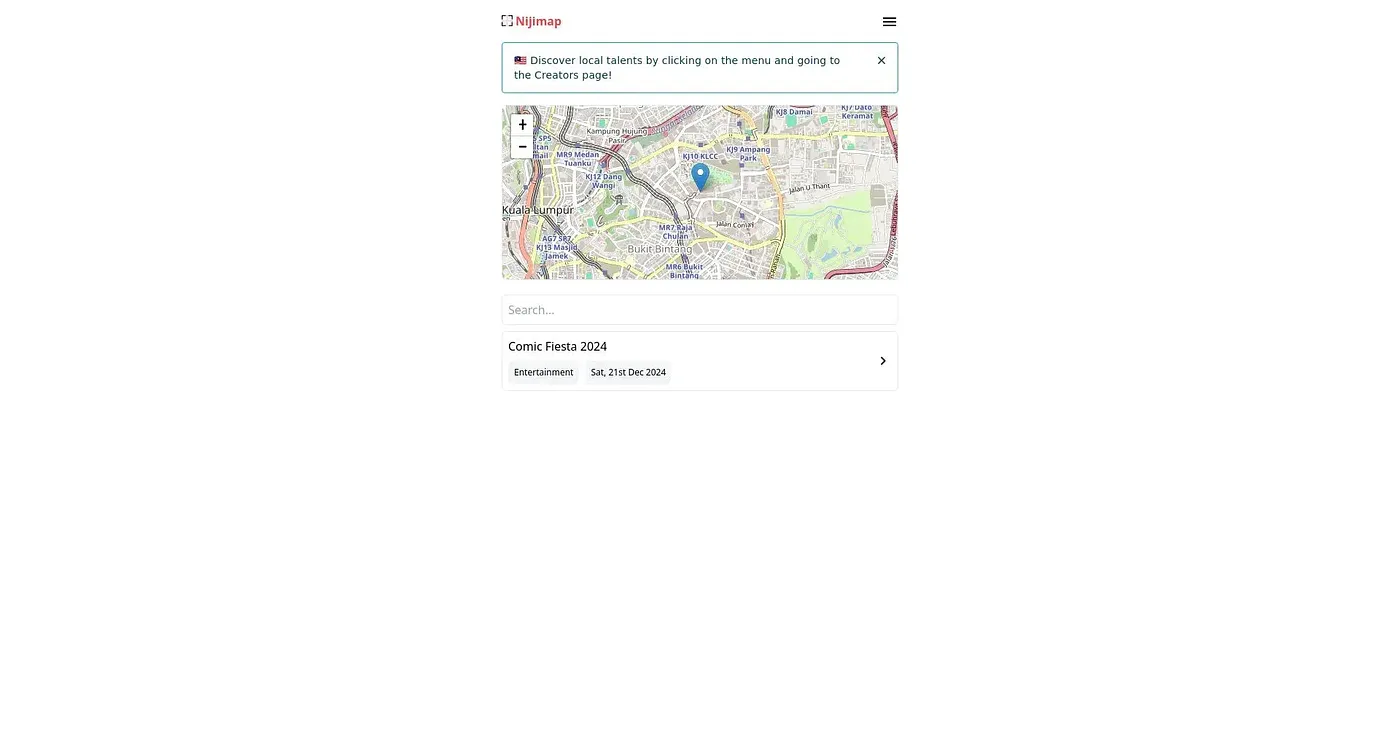 Screenshot of Nijimap