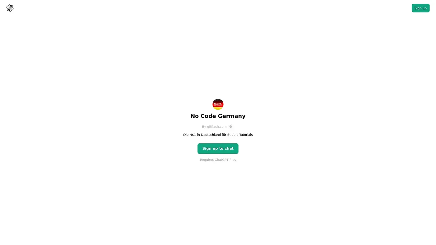 Screenshot of No-Code Germany