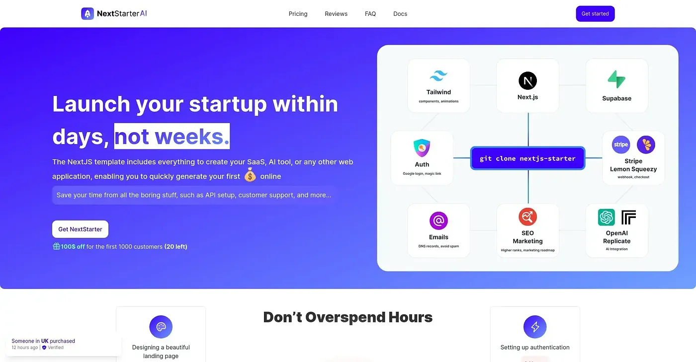Screenshot of NextStarter AI