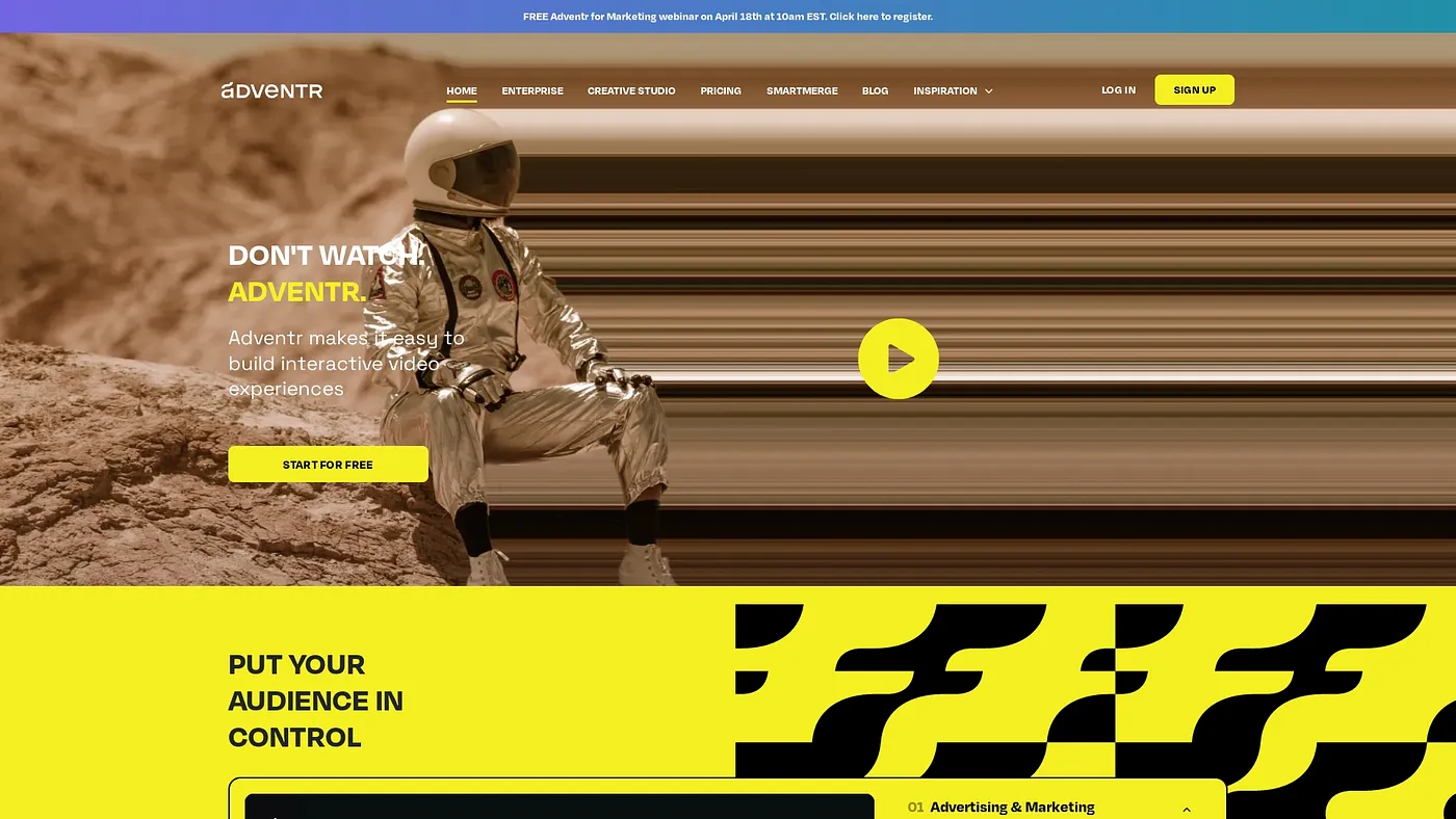 Screenshot of Adventr