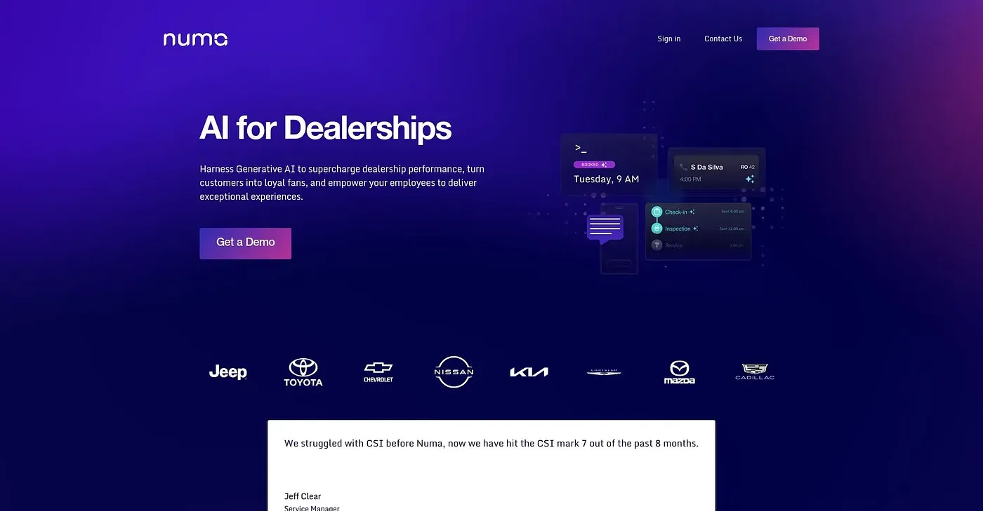 Screenshot of Numa