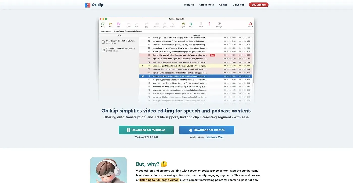 Screenshot of Obiklip