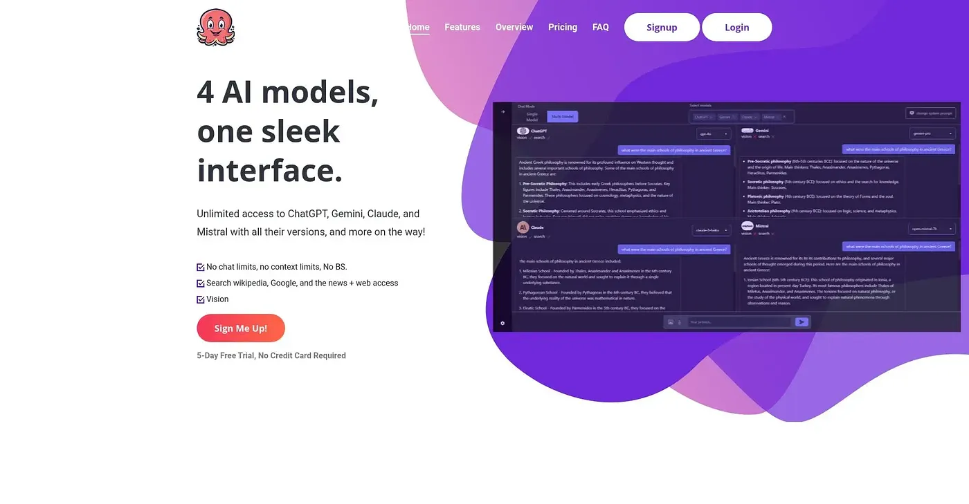 Screenshot of Octopus AI