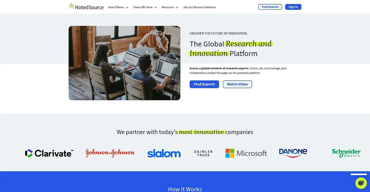 Screenshot of NotedSource