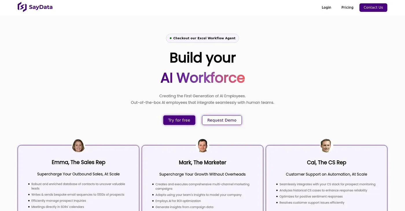 Screenshot of Saydata