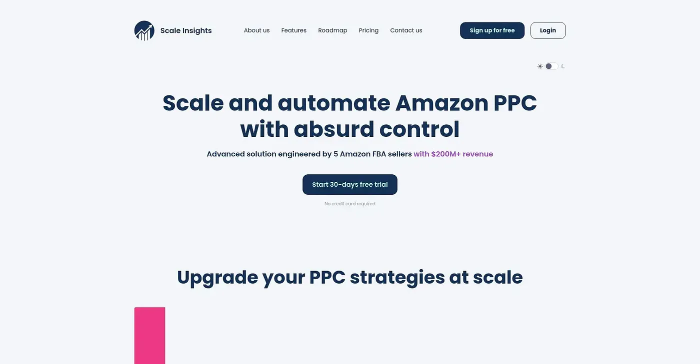 Screenshot of Scale Insights
