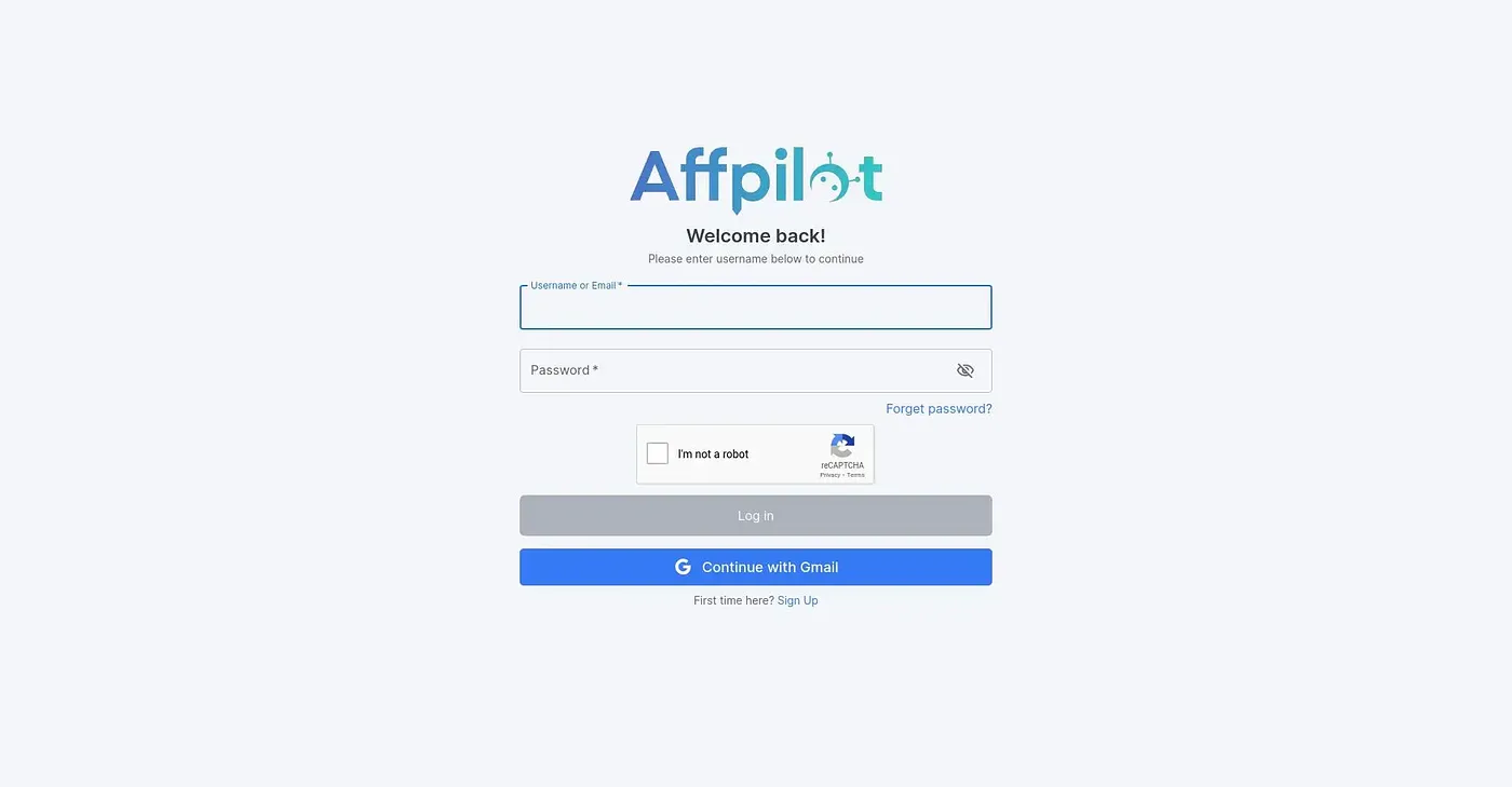 Screenshot of Affpilot
