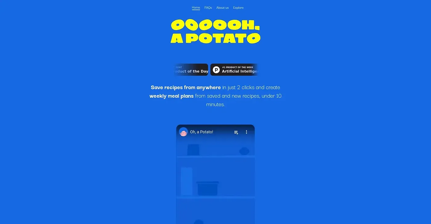 Screenshot of Oha Potato