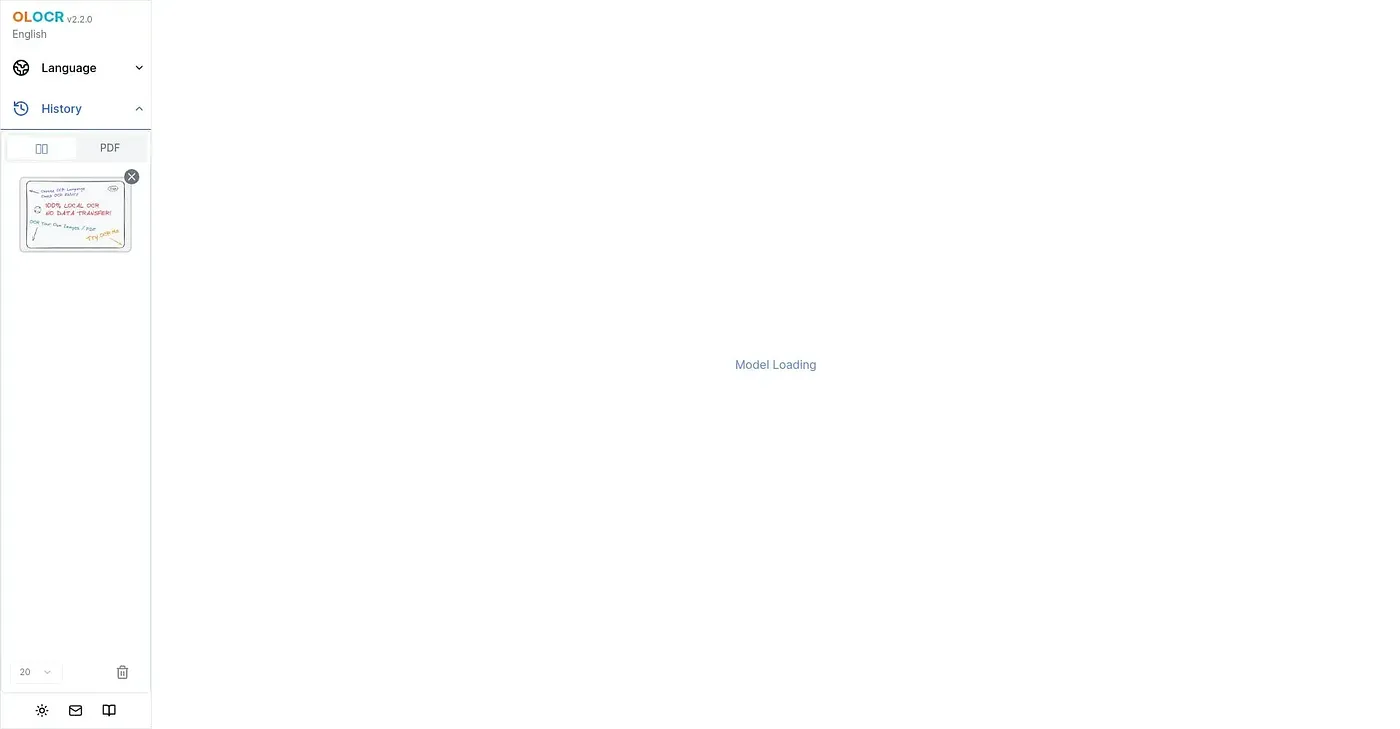Screenshot of OlocR