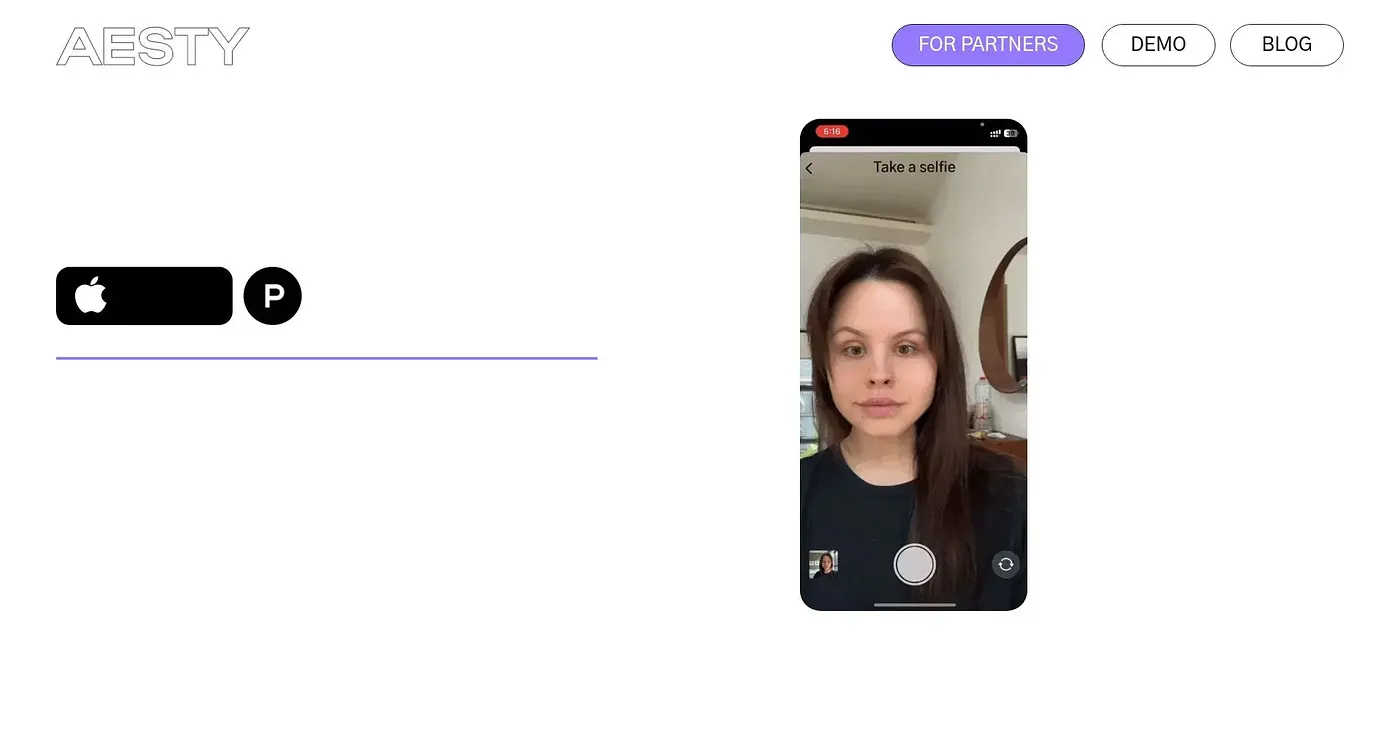 Screenshot of Aesty AI