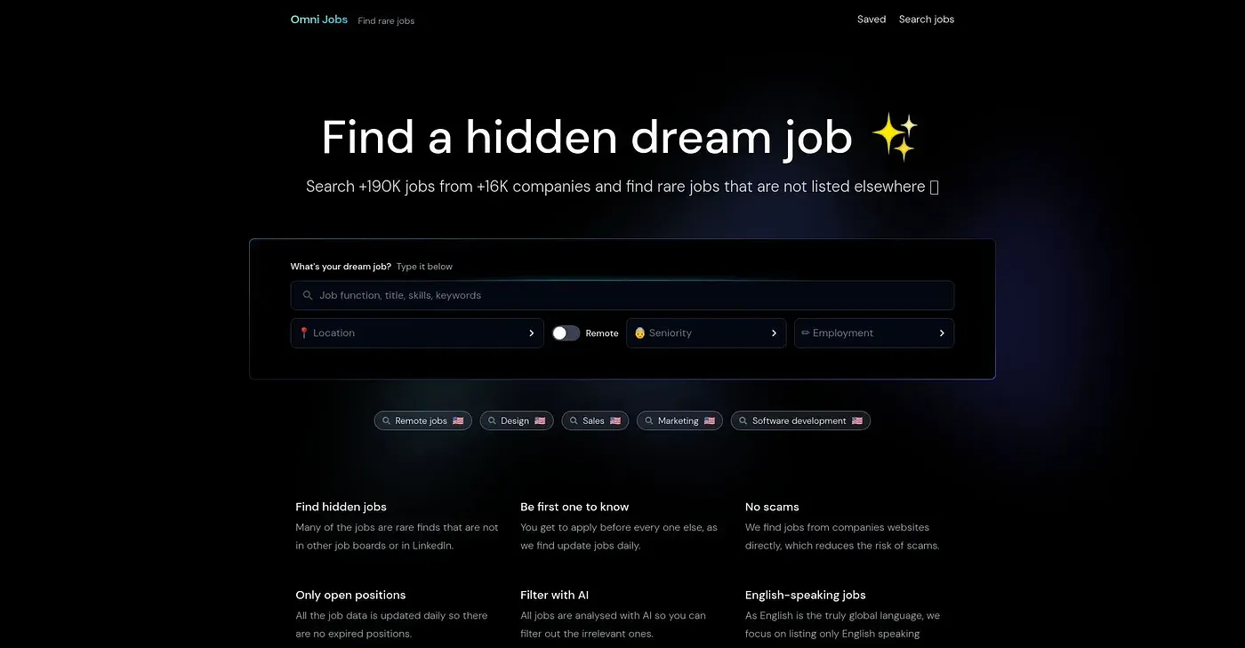 Screenshot of OmniJobs