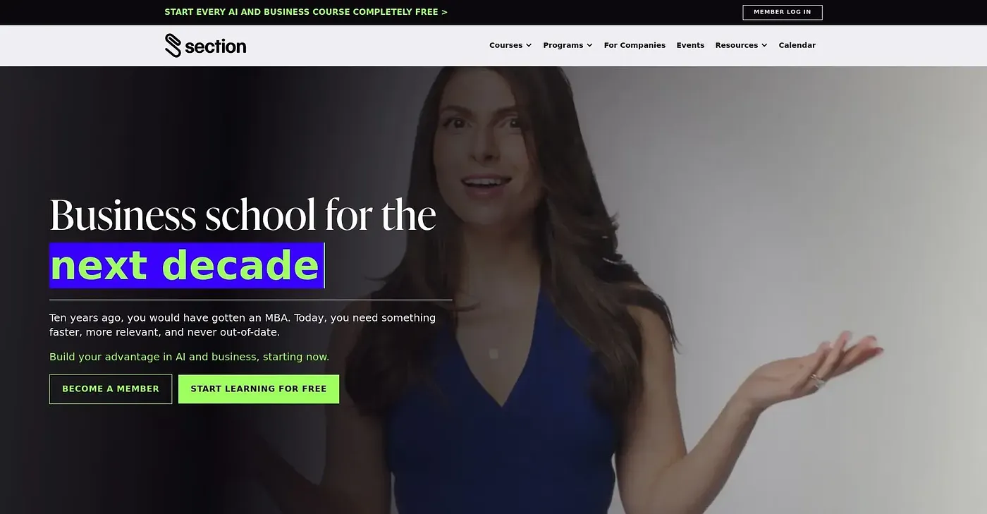 Screenshot of Section 4