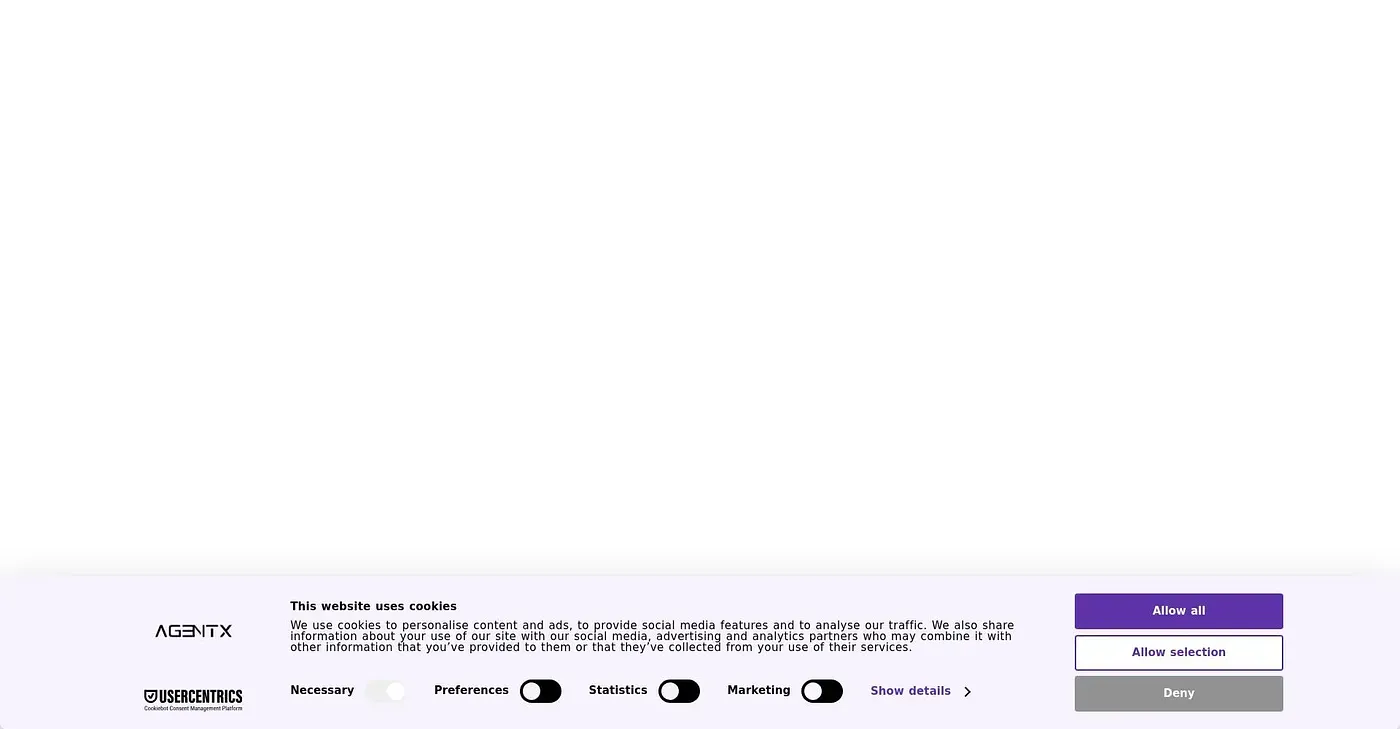 Screenshot of AgentX
