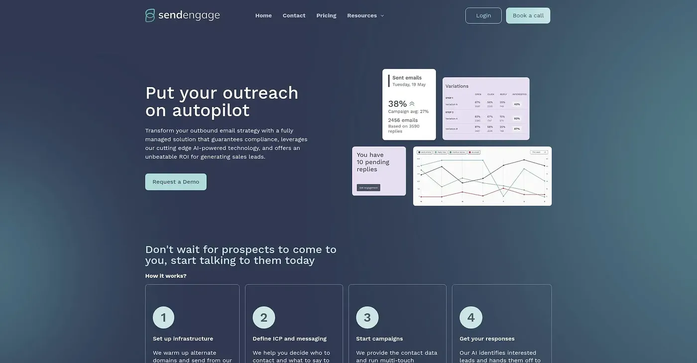 Screenshot of SendEngage