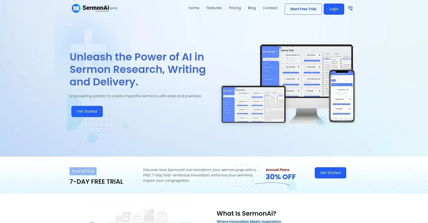 Screenshot of Sermon AI
