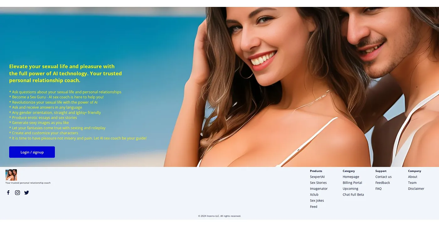 Screenshot of SexpertAI
