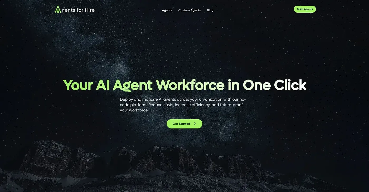 Screenshot of Agents for Hire
