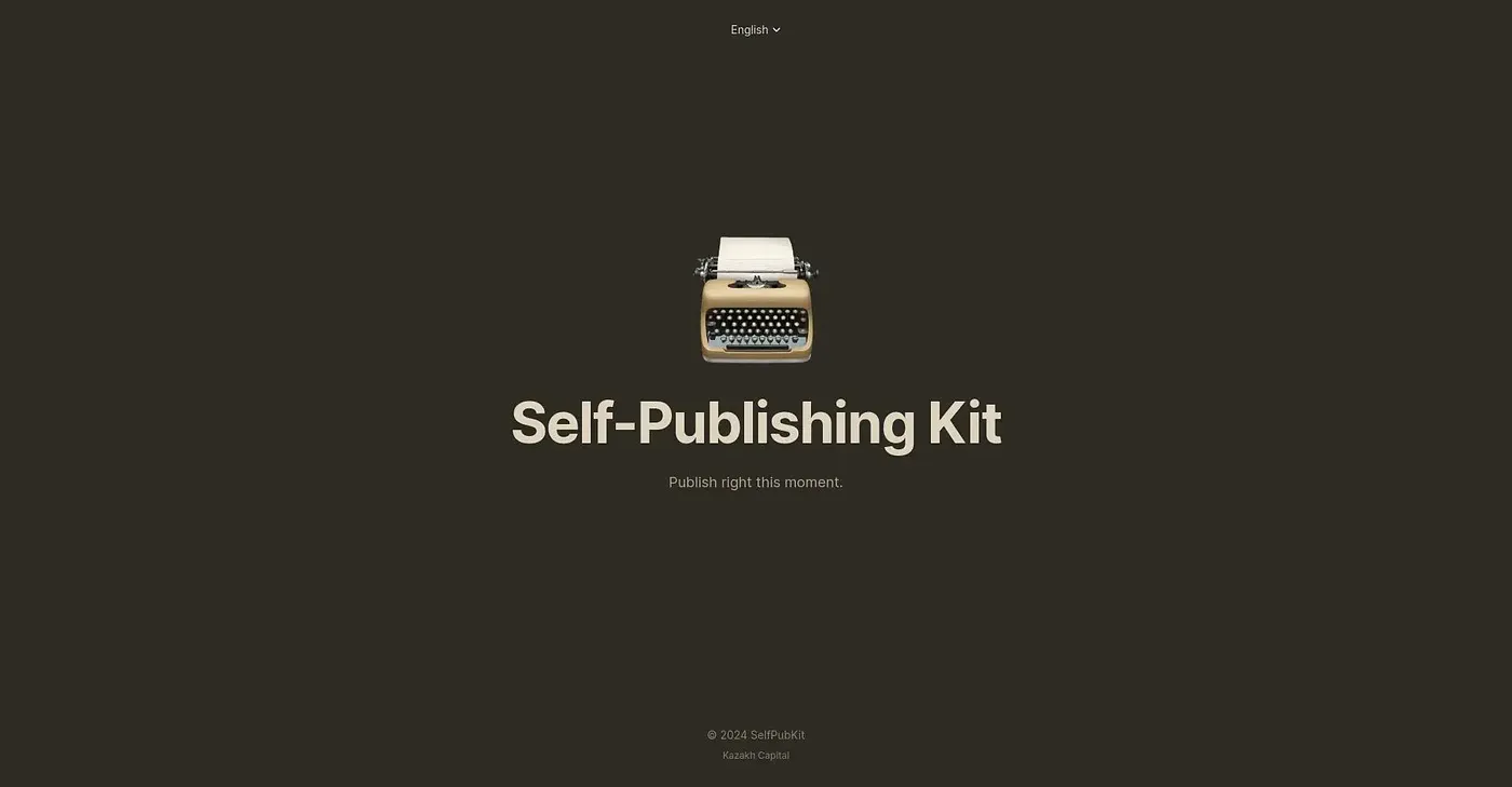Screenshot of Self Pub Kit