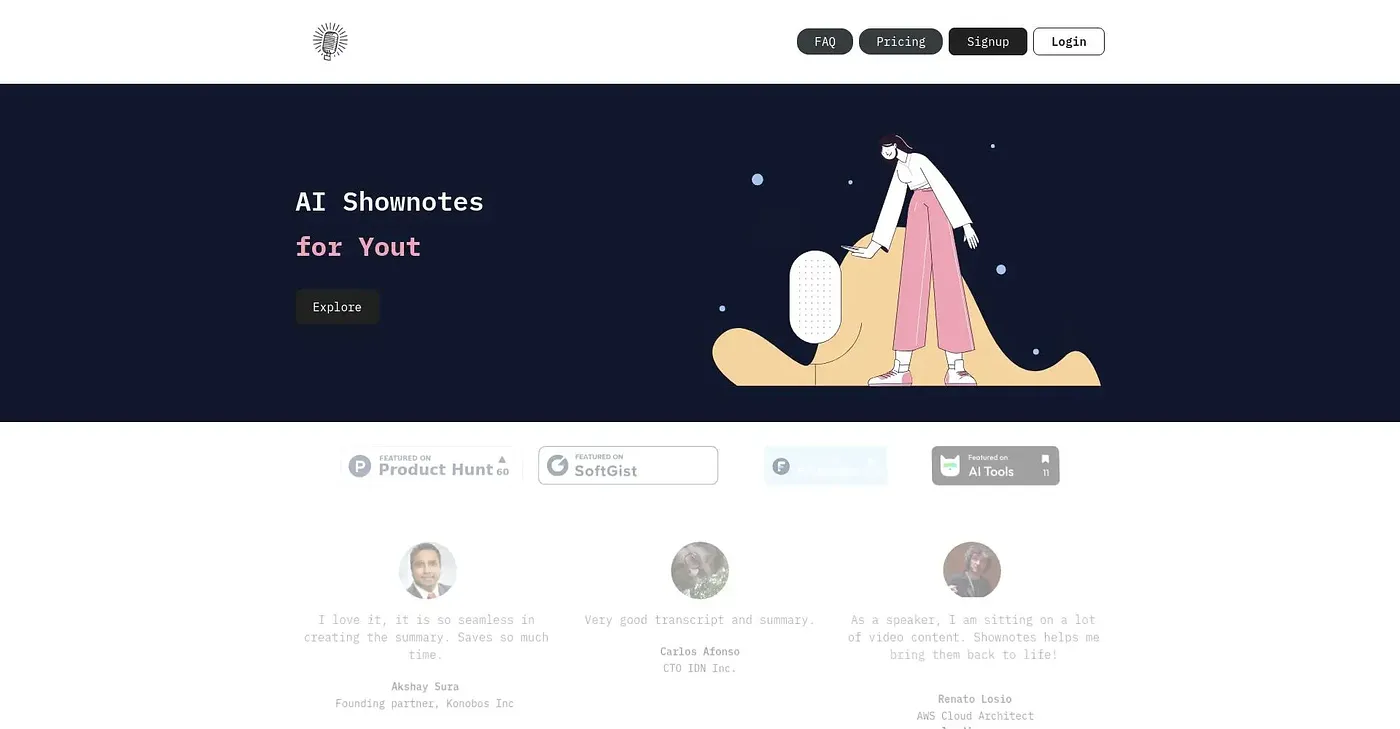 Screenshot of Shownotes