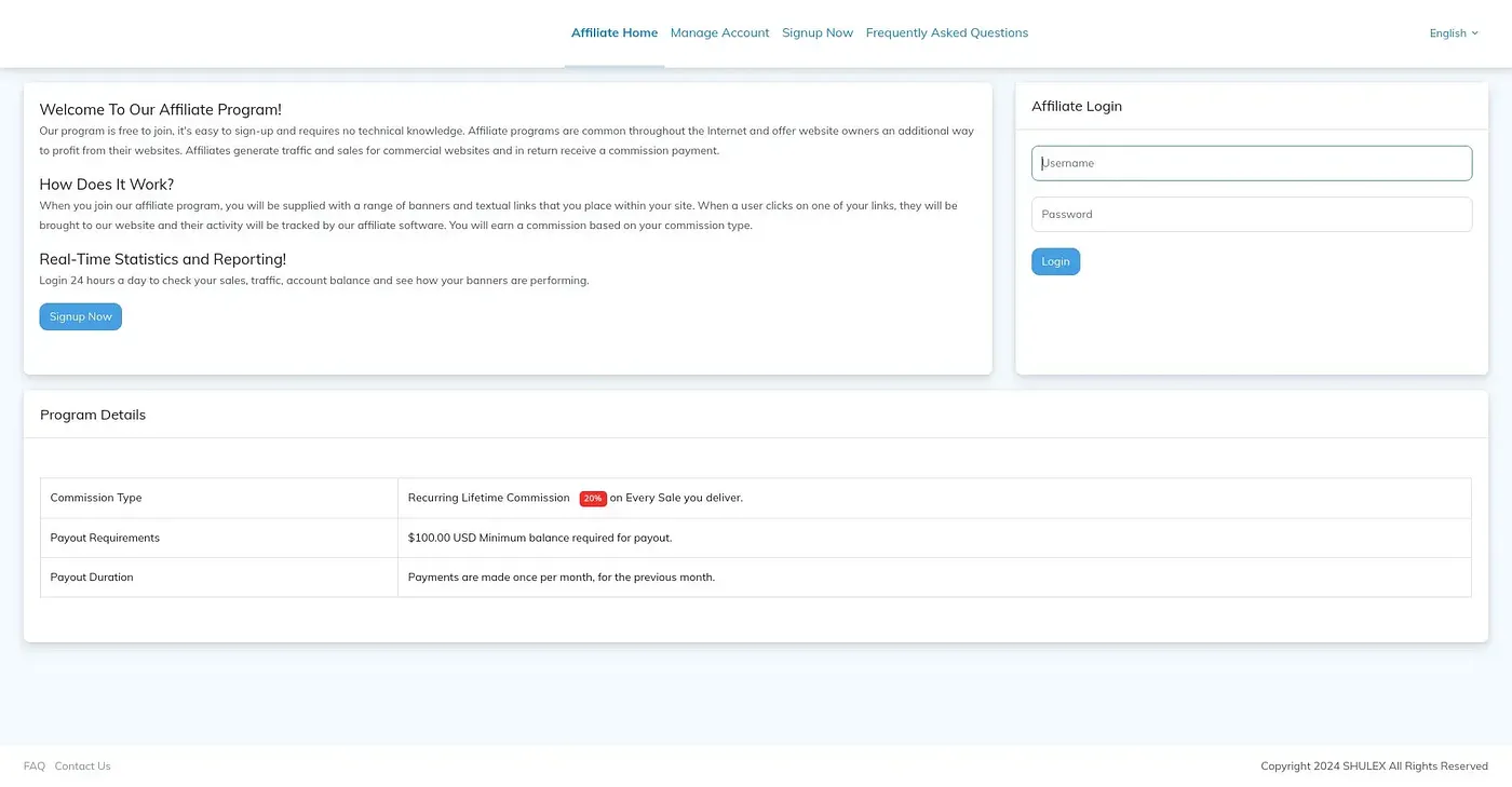 Screenshot of Shulex