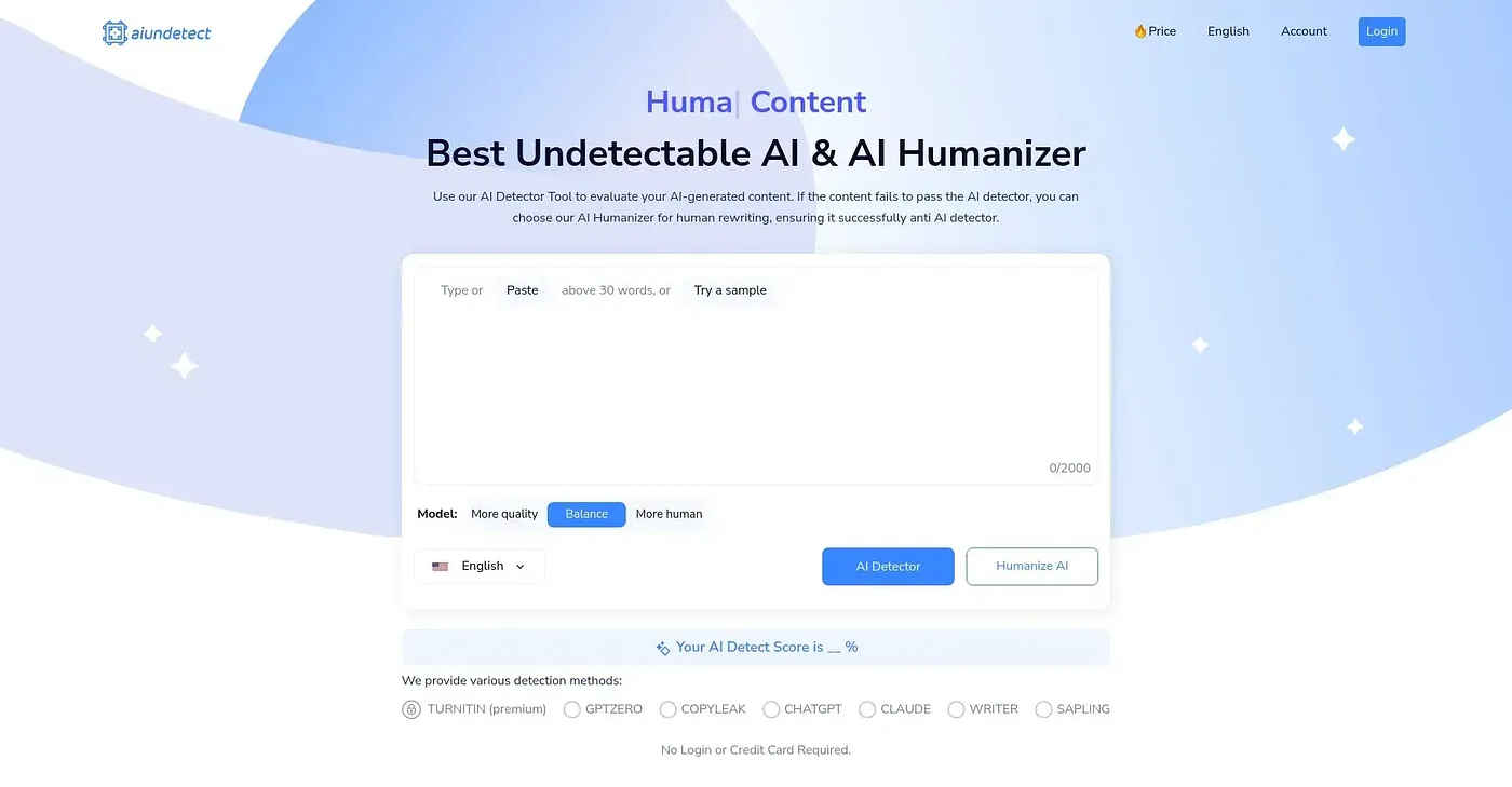 Screenshot of Ai Undetect
