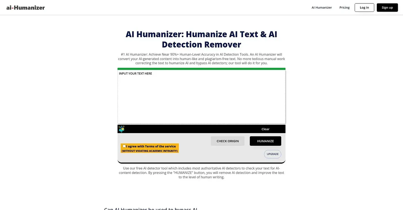 Screenshot of Ai Humanizer