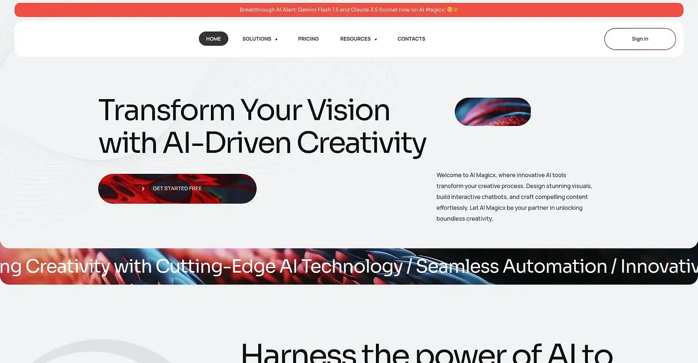 Screenshot of Ai Magic X