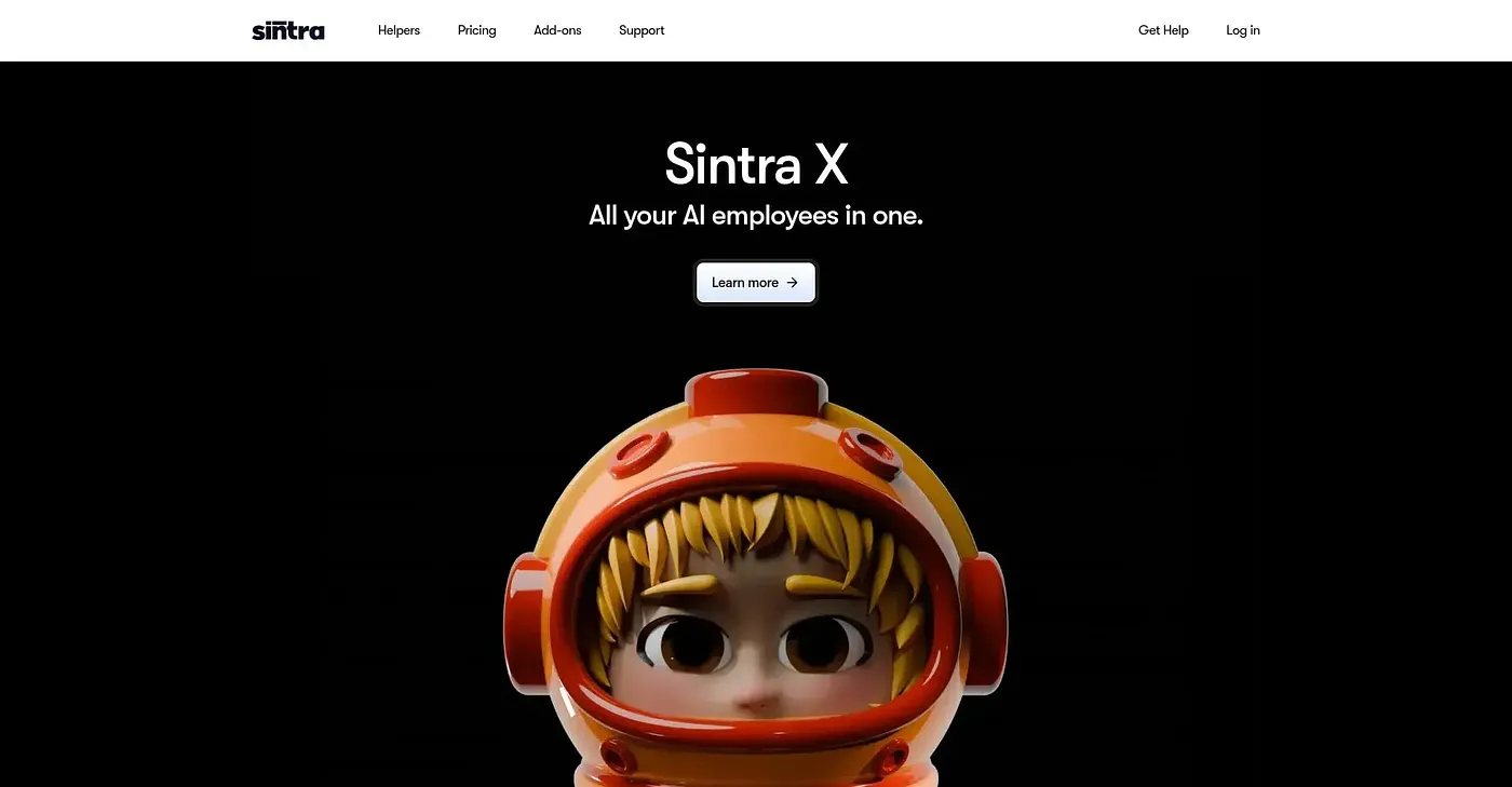 Screenshot of Sintra AI