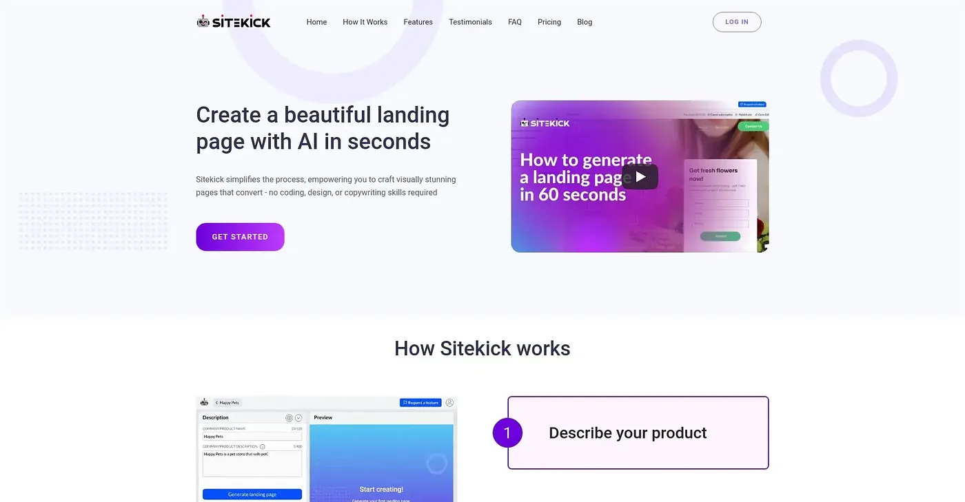 Screenshot of Site Kick AI