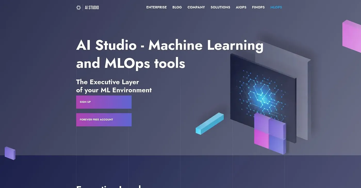 Screenshot of AiStudio