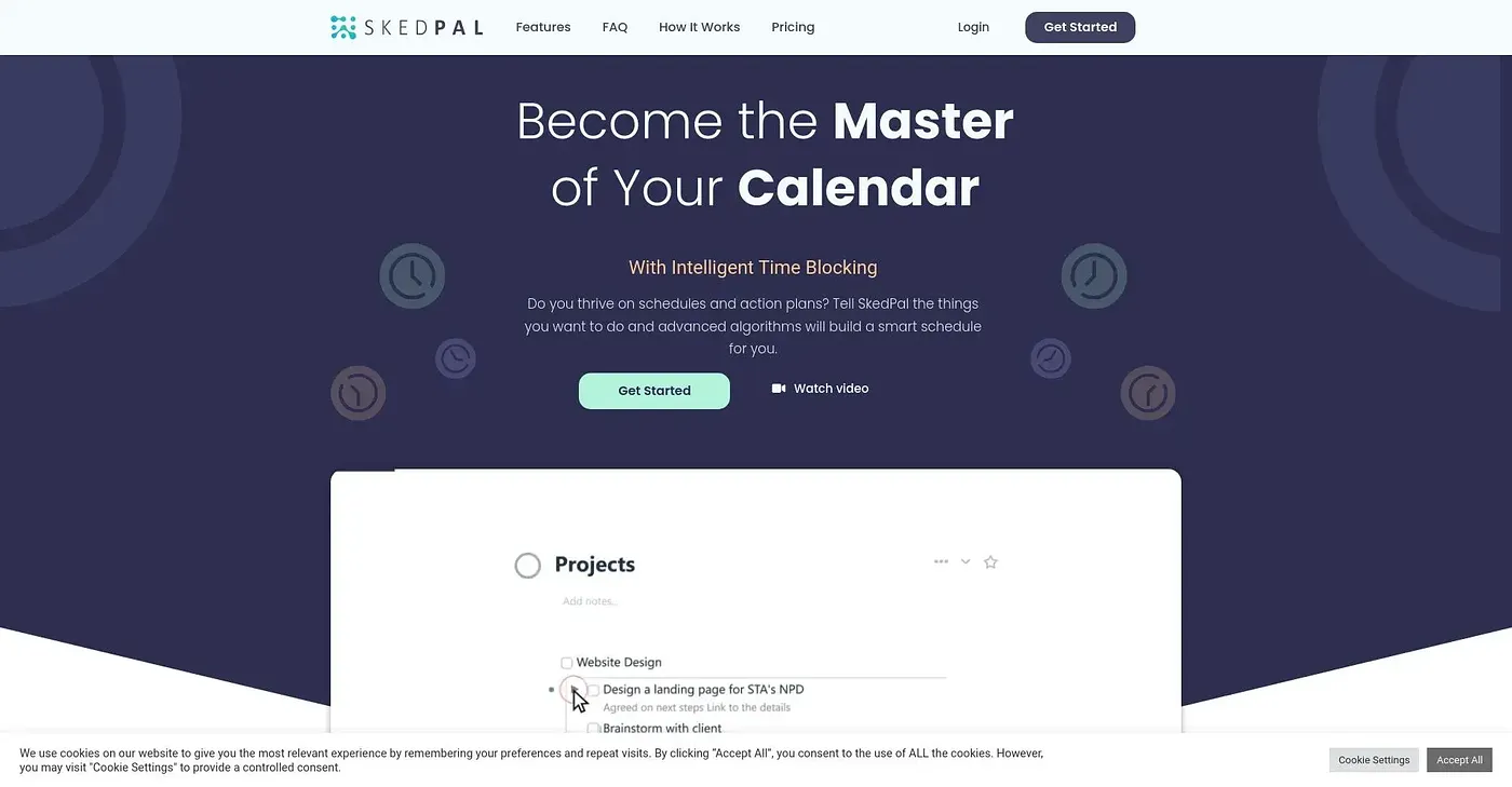 Screenshot of SkedPal