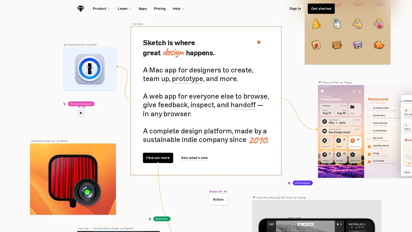 Screenshot of Sketch