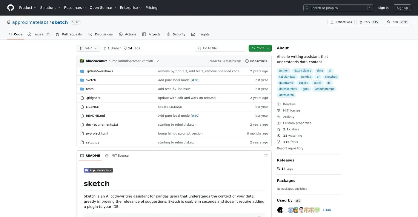 Screenshot of Sketch