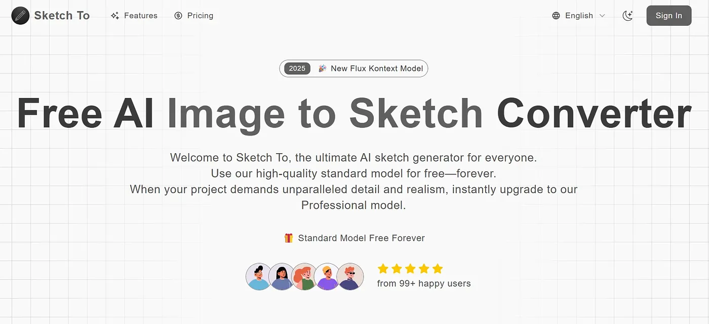 Screenshot of Sketch To