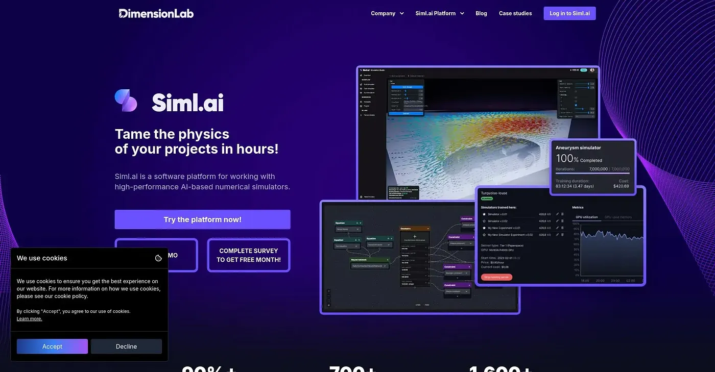 Screenshot of Siml AI
