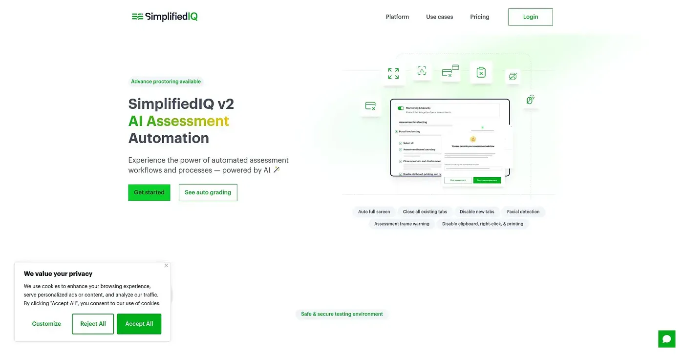 Screenshot of Simplified IQ