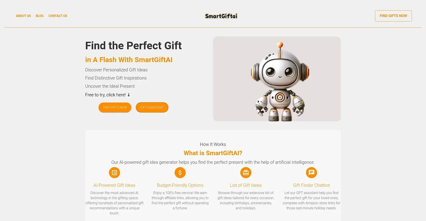 Screenshot of Smart Gift AI