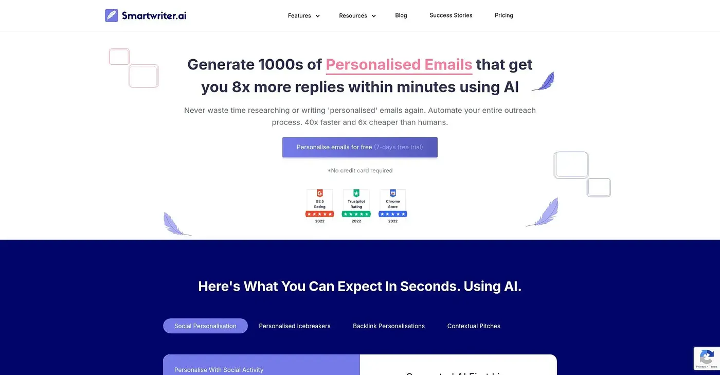 Screenshot of Smart Writer AI