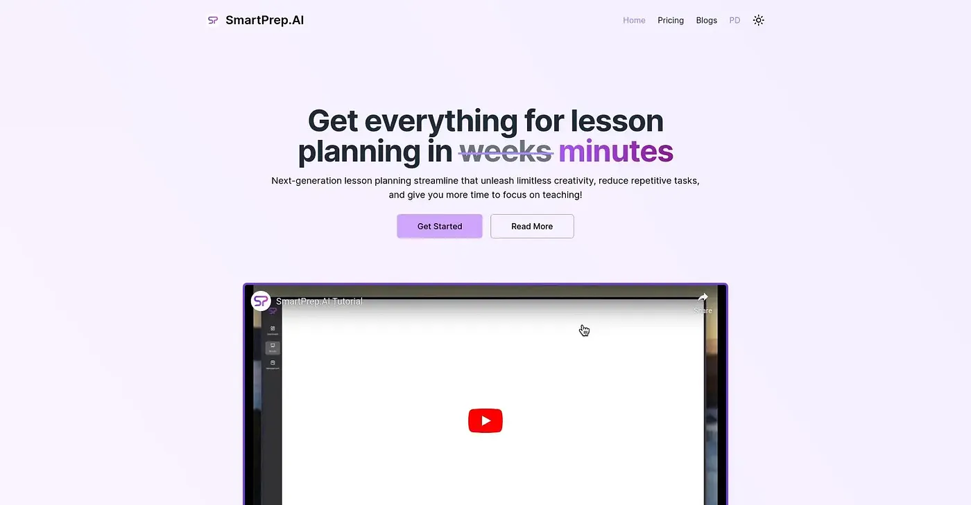 Screenshot of SmartPrep AI
