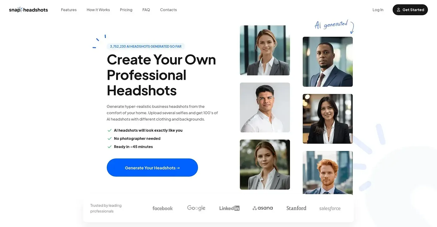 Screenshot of Snap Headshots