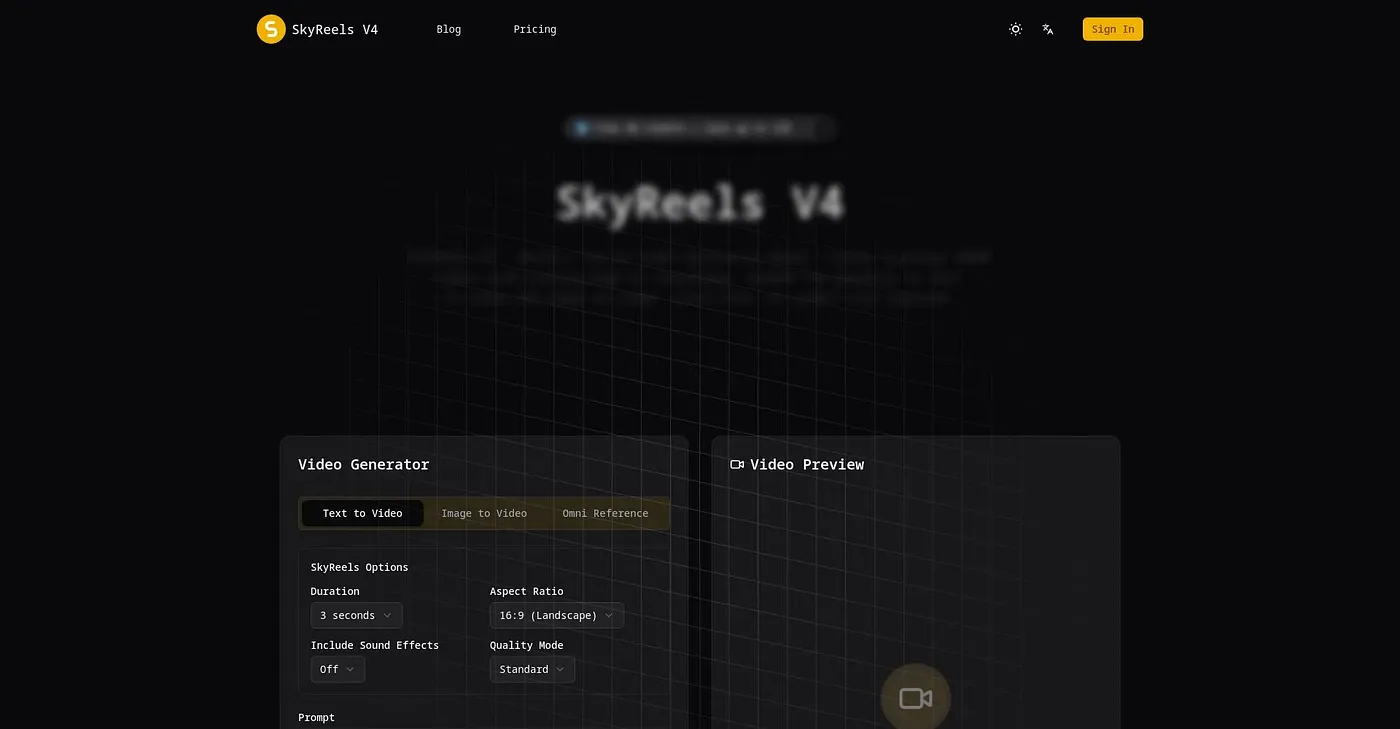Screenshot of SkyReels V4
