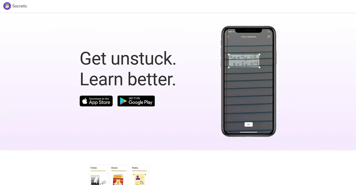 Screenshot of Socratic